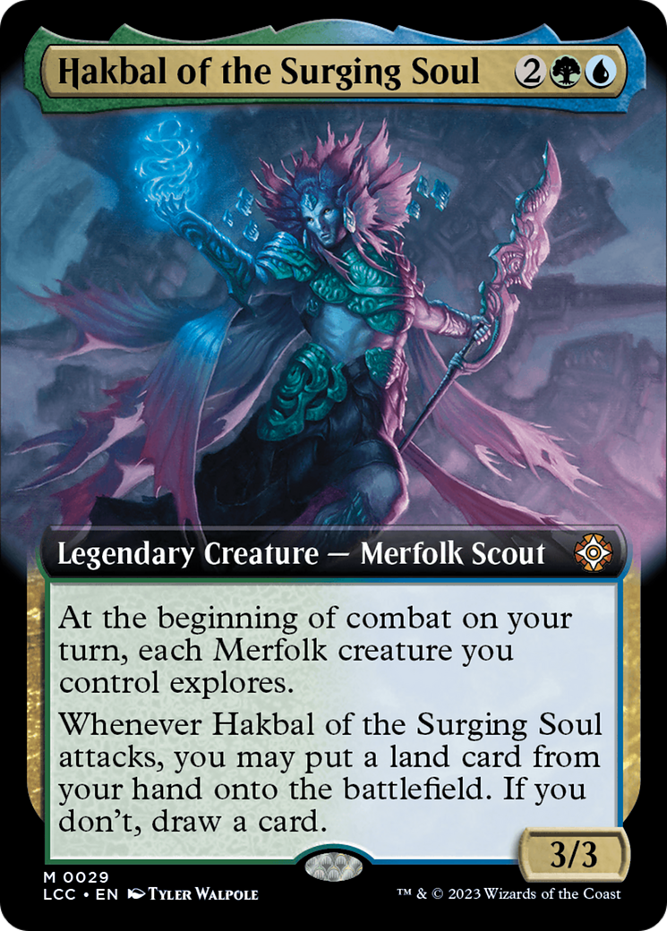 Hakbal of the Surging Soul (Extended Art) [The Lost Caverns of Ixalan Commander] | Gate City Games LLC