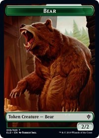 Bear // Food (17) Double-sided Token [Throne of Eldraine Tokens] | Gate City Games LLC