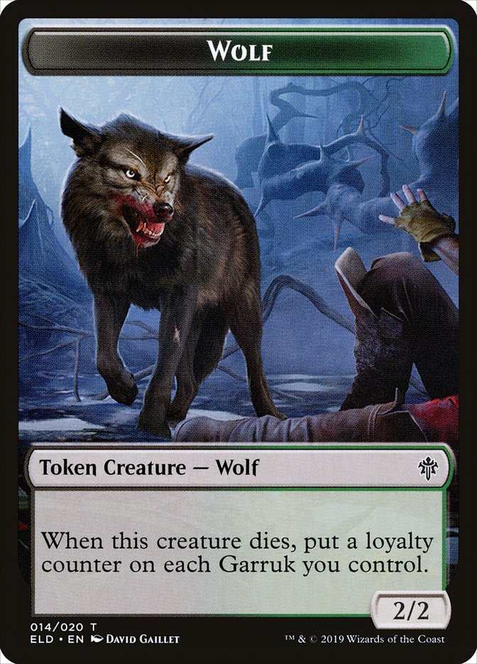 Wolf [Throne of Eldraine Tokens] | Gate City Games LLC