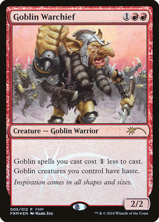 Goblin Warchief (2016) [Friday Night Magic 2016] | Gate City Games LLC