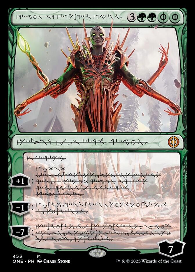 Nissa, Ascended Animist (Phyrexian Step-and-Compleat Foil) [Phyrexia: All Will Be One] | Gate City Games LLC
