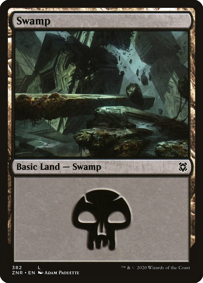 Swamp (382) [Zendikar Rising] | Gate City Games LLC