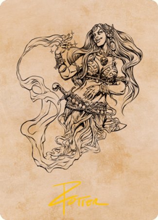 Djinni Windseer (Showcase) Art Card (Gold-Stamped Signature) [Dungeons & Dragons: Adventures in the Forgotten Realms Art Series] | Gate City Games LLC