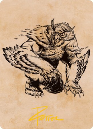 Owlbear (Showcase) Art Card (Gold-Stamped Signature) [Dungeons & Dragons: Adventures in the Forgotten Realms Art Series] | Gate City Games LLC