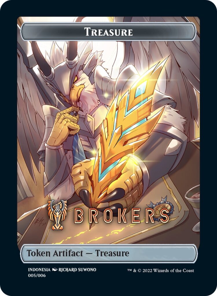 Treasure Token (Brokers) (Southeast Asia Artists) [Streets of New Capenna Tokens] | Gate City Games LLC