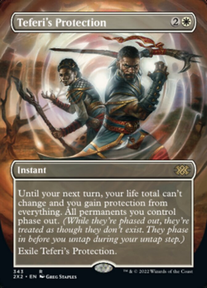 Teferi's Protection (Borderless Alternate Art) [Double Masters 2022] | Gate City Games LLC