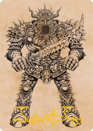 Iron Golem (Showcase) Art Card (Gold-Stamped Signature) [Dungeons & Dragons: Adventures in the Forgotten Realms Art Series] | Gate City Games LLC