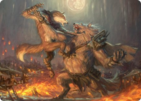 Duel for Dominance Art Card [Innistrad: Midnight Hunt Art Series] | Gate City Games LLC