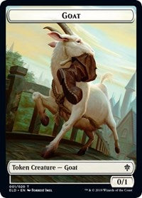 Goat // Food (17) Double-sided Token [Throne of Eldraine Tokens] | Gate City Games LLC