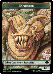 Goblin // Saproling Double-Sided Token [Dominaria Remastered Tokens] | Gate City Games LLC