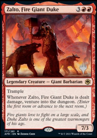 Zalto, Fire Giant Duke (Promo Pack) [Dungeons & Dragons: Adventures in the Forgotten Realms Promos] | Gate City Games LLC