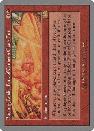 Burning Cinder Fury of Crimson Chaos Fire [Unglued] | Gate City Games LLC