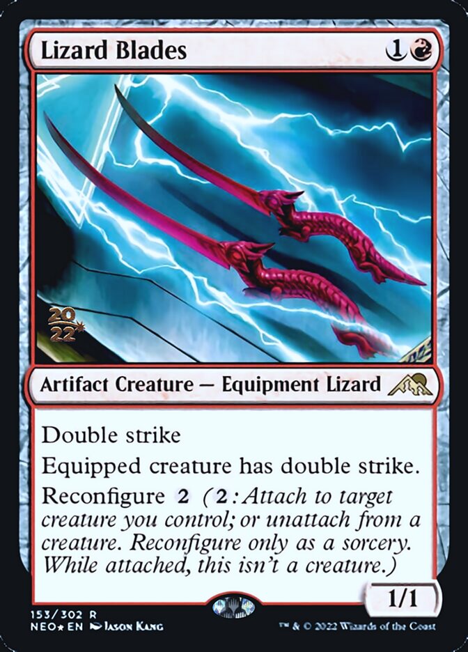 Lizard Blades [Kamigawa: Neon Dynasty Prerelease Promos] | Gate City Games LLC