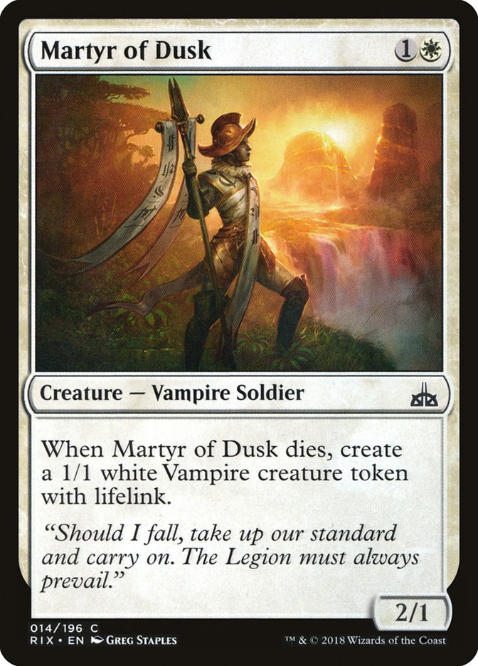 Martyr of Dusk [Rivals of Ixalan] | Gate City Games LLC