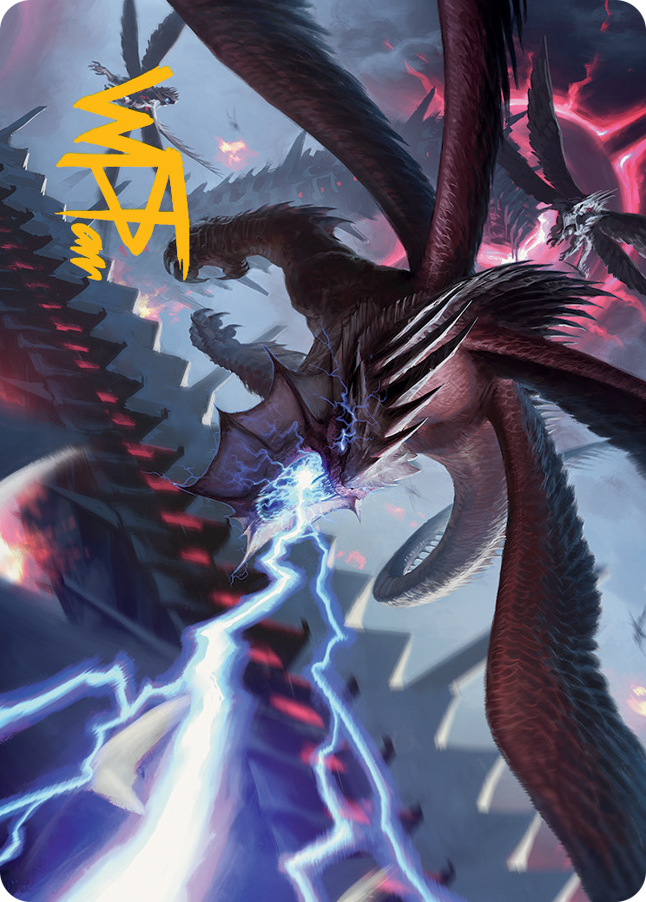 Defiant Thundermaw Art Card (Gold-Stamped Signature) [March of the Machine Art Series] | Gate City Games LLC