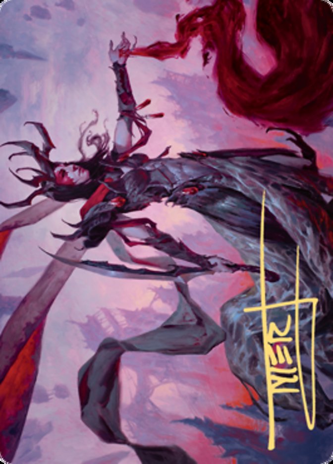 Drana, the Last Bloodchief Art Card (Gold-Stamped Signature) [Zendikar Rising Art Series] | Gate City Games LLC