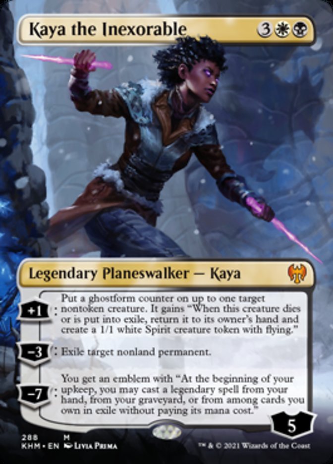 Kaya the Inexorable (Borderless) [Kaldheim] | Gate City Games LLC