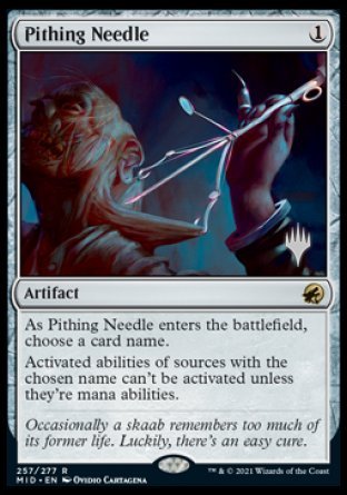 Pithing Needle (Promo Pack) [Innistrad: Midnight Hunt Promos] | Gate City Games LLC