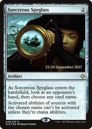 Sorcerous Spyglass [Ixalan Promos] | Gate City Games LLC