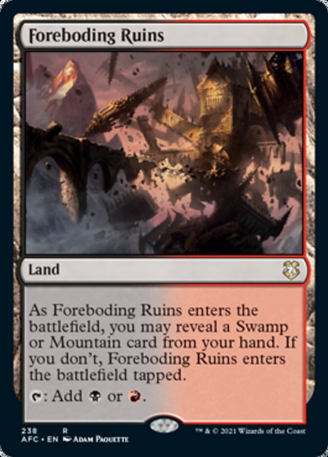 Foreboding Ruins [Dungeons & Dragons: Adventures in the Forgotten Realms Commander] | Gate City Games LLC