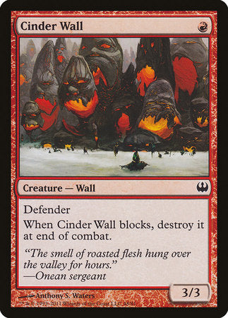 Cinder Wall [Duel Decks: Knights vs. Dragons] | Gate City Games LLC