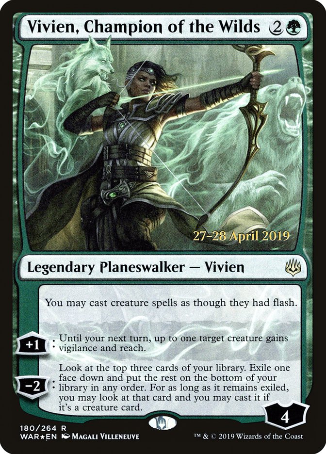 Vivien, Champion of the Wilds  [War of the Spark Prerelease Promos] | Gate City Games LLC
