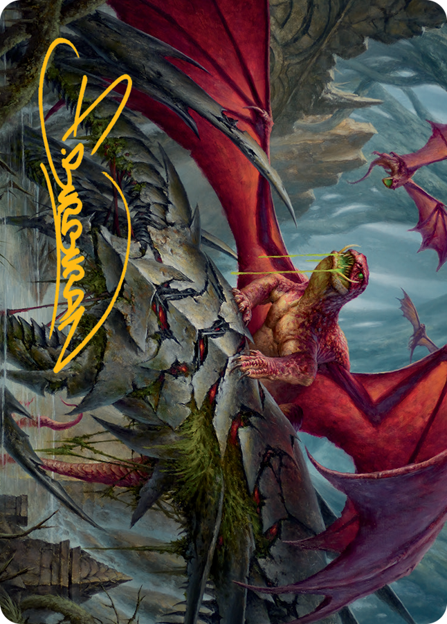 Hoarding Broodlord Art Card (Gold-Stamped Signature) [March of the Machine Art Series] | Gate City Games LLC