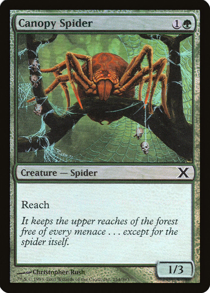 Canopy Spider (Premium Foil) [Tenth Edition] | Gate City Games LLC