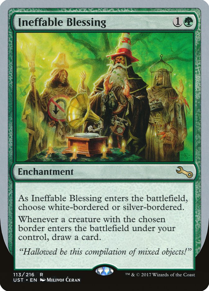 Ineffable Blessing ("choose white-bordered or silver-bordered") [Unstable] | Gate City Games LLC