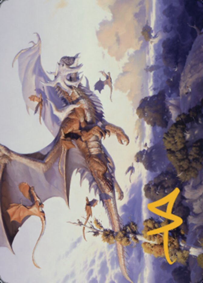 Rith, Liberated Primeval Art Card (Gold-Stamped Signature) [Dominaria United Art Series] | Gate City Games LLC