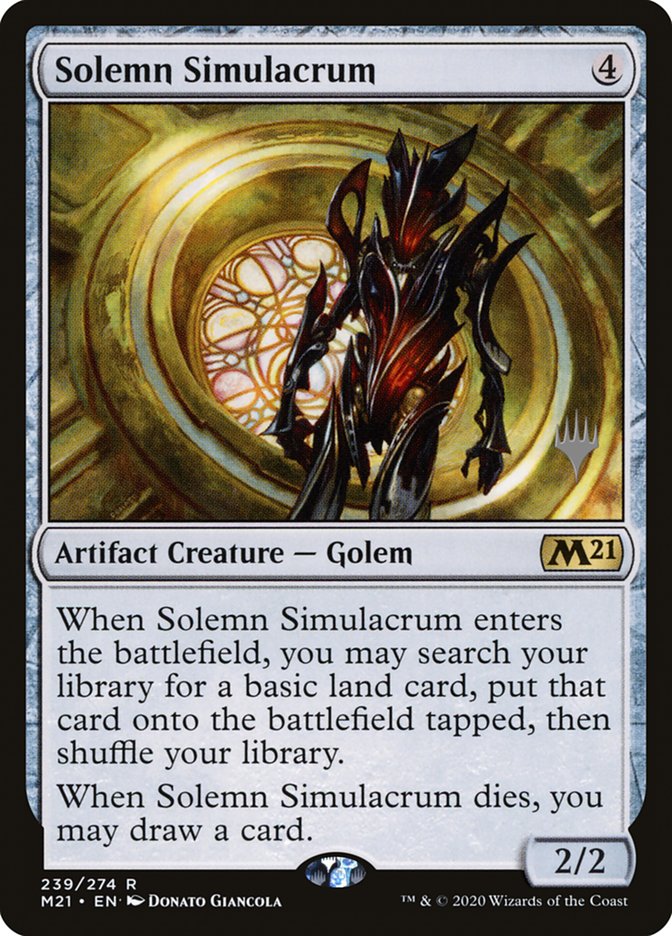 Solemn Simulacrum (Promo Pack) [Core Set 2021 Promos] | Gate City Games LLC