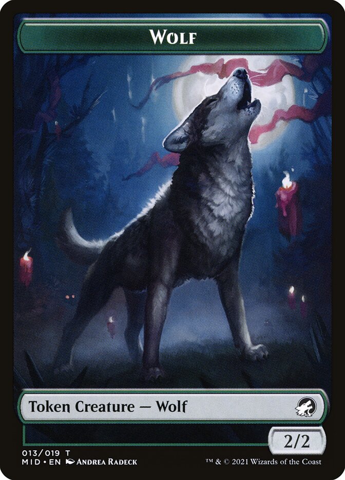 Wolf (013) // Treasure (015) Double-sided Token [Challenger Decks 2022 Tokens] | Gate City Games LLC