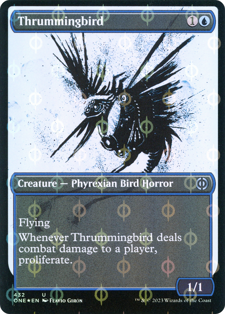 Thrummingbird (Showcase Ichor Step-and-Compleat Foil) [Phyrexia: All Will Be One] | Gate City Games LLC