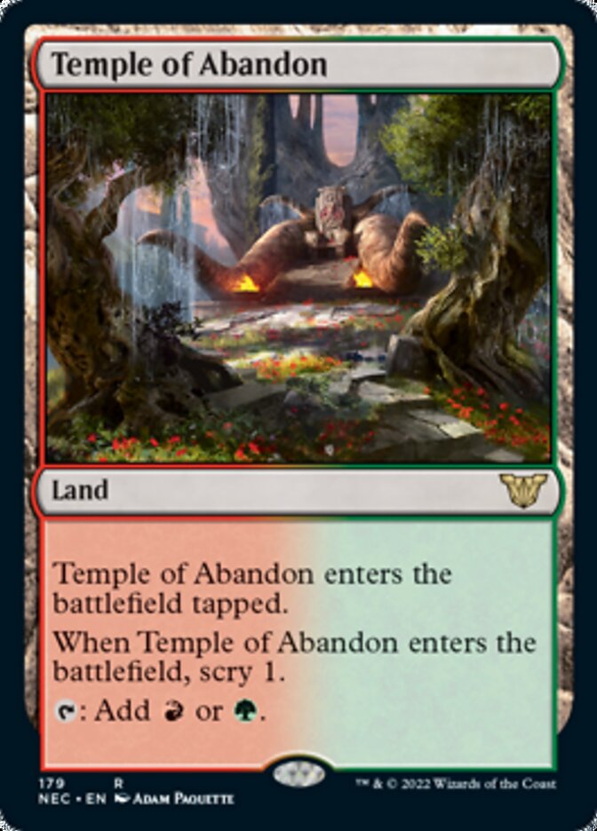 Temple of Abandon [Kamigawa: Neon Dynasty Commander] | Gate City Games LLC