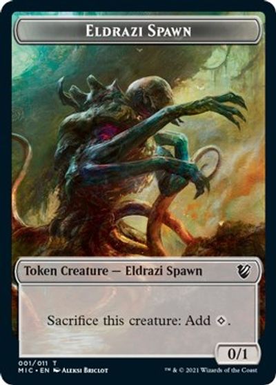 Eldrazi Spawn // Human Soldier Double-sided Token [Innistrad: Midnight Hunt Commander] | Gate City Games LLC