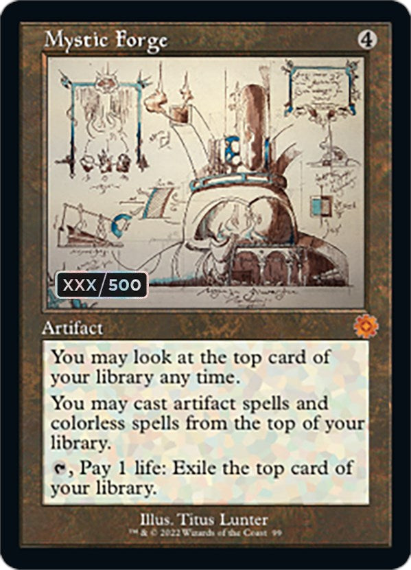 Mystic Forge (Retro Schematic) (Serial Numbered) [The Brothers' War Retro Artifacts] | Gate City Games LLC
