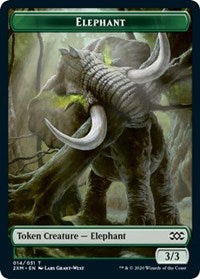 Elephant // Golem Double-sided Token [Double Masters Tokens] | Gate City Games LLC