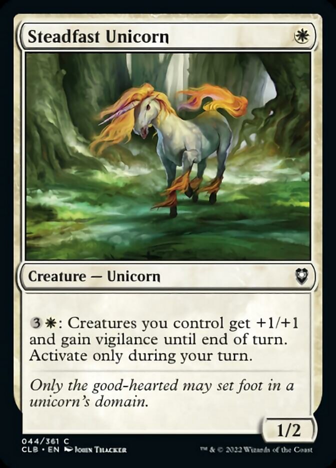 Steadfast Unicorn [Commander Legends: Battle for Baldur's Gate] | Gate City Games LLC