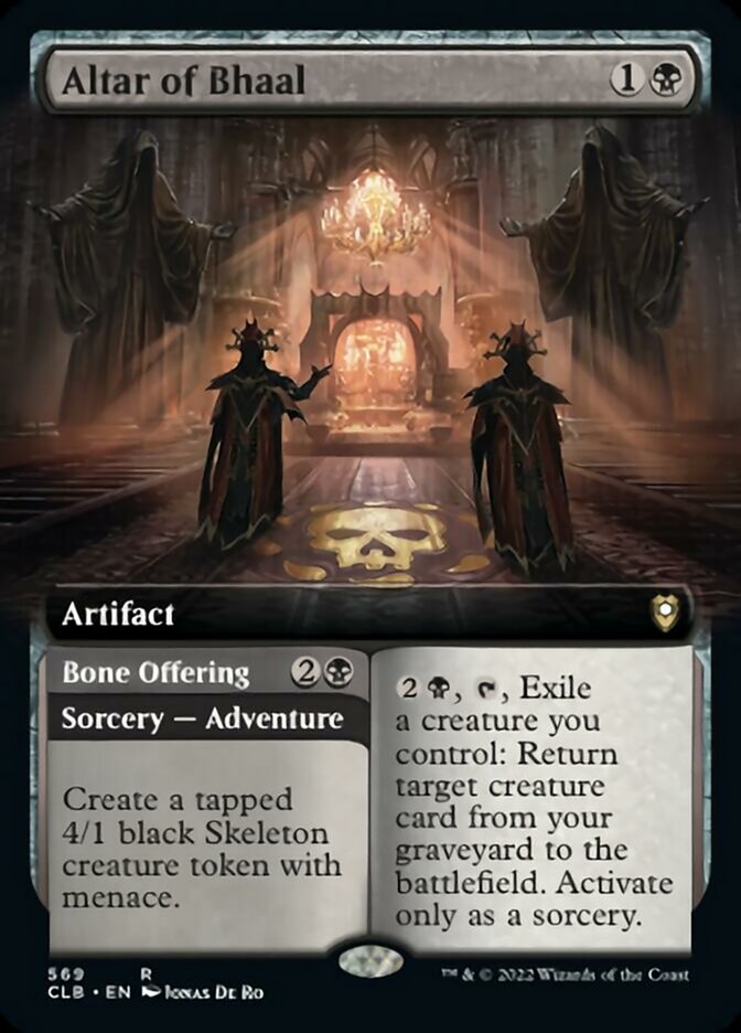 Altar of Bhaal // Bone Offering (Extended Art) [Commander Legends: Battle for Baldur's Gate] | Gate City Games LLC