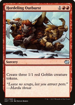 Hordeling Outburst [Duel Decks: Merfolk vs. Goblins] | Gate City Games LLC