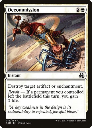 Decommission [Aether Revolt] | Gate City Games LLC