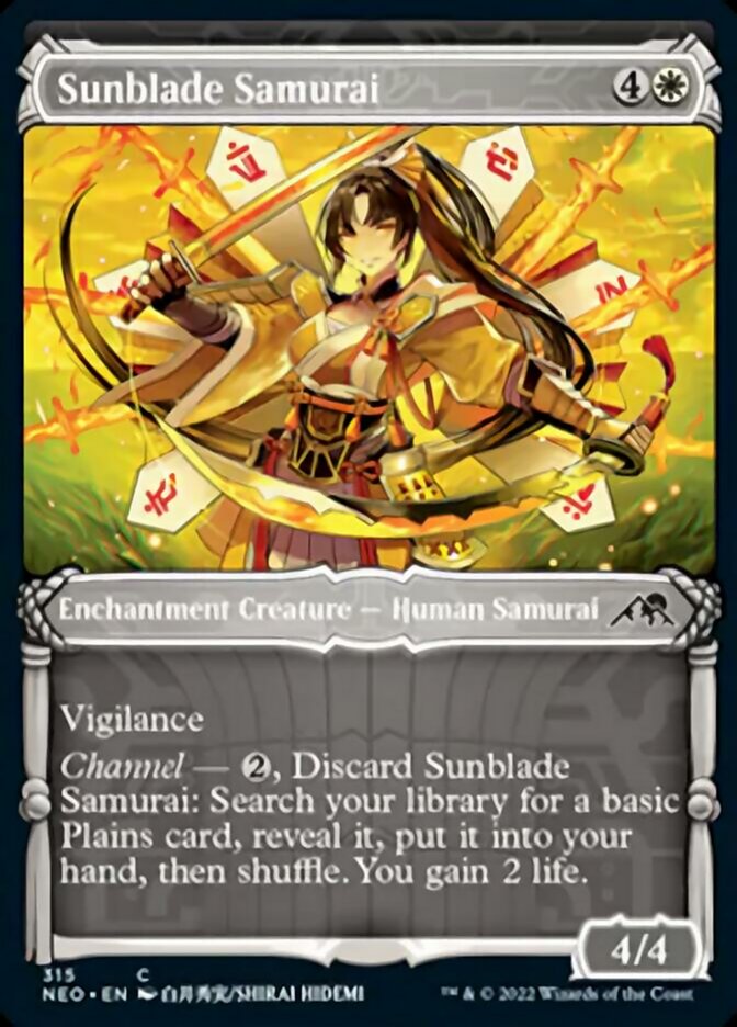 Sunblade Samurai (Showcase Samurai) [Kamigawa: Neon Dynasty] | Gate City Games LLC