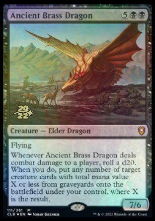 Ancient Brass Dragon [Commander Legends: Battle for Baldur's Gate Prerelease Promos] | Gate City Games LLC