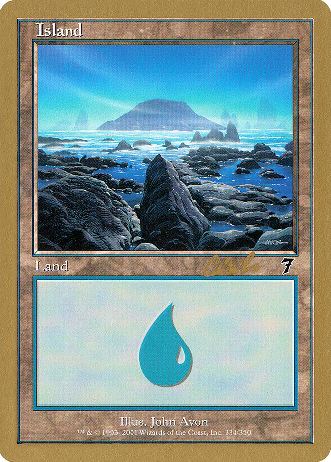 Island (cr334) (Carlos Romao) [World Championship Decks 2002] | Gate City Games LLC