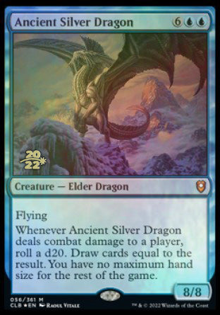 Ancient Silver Dragon [Commander Legends: Battle for Baldur's Gate Prerelease Promos] | Gate City Games LLC