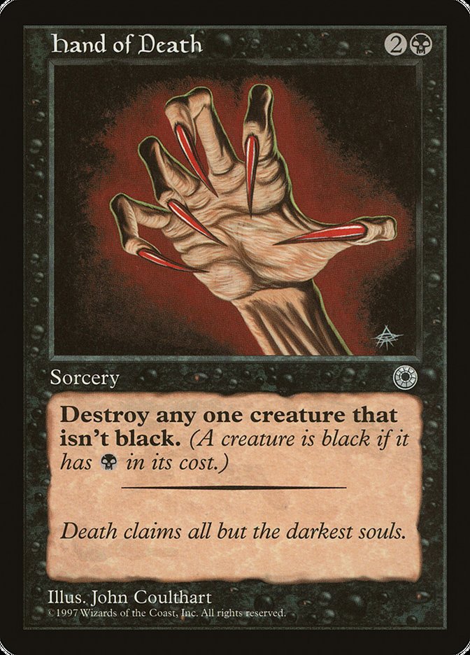 Hand of Death (With Creature Color Explanation) [Portal] | Gate City Games LLC