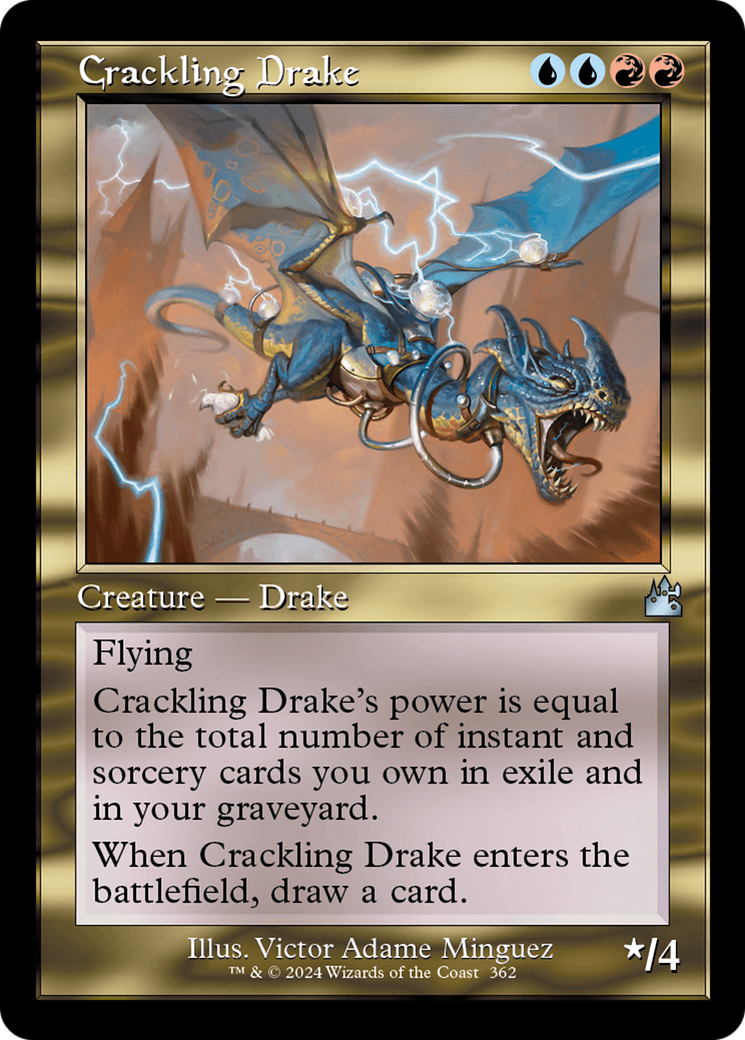 Crackling Drake (Retro Frame) [Ravnica Remastered] | Gate City Games LLC