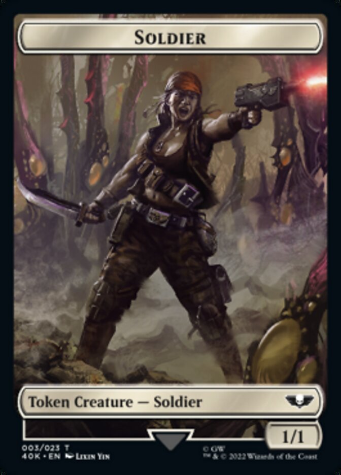 Soldier (003) // Sicarian Infiltrator Double-sided Token [Universes Beyond: Warhammer 40,000 Tokens] | Gate City Games LLC