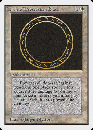 Circle of Protection: Black [Unlimited Edition] | Gate City Games LLC