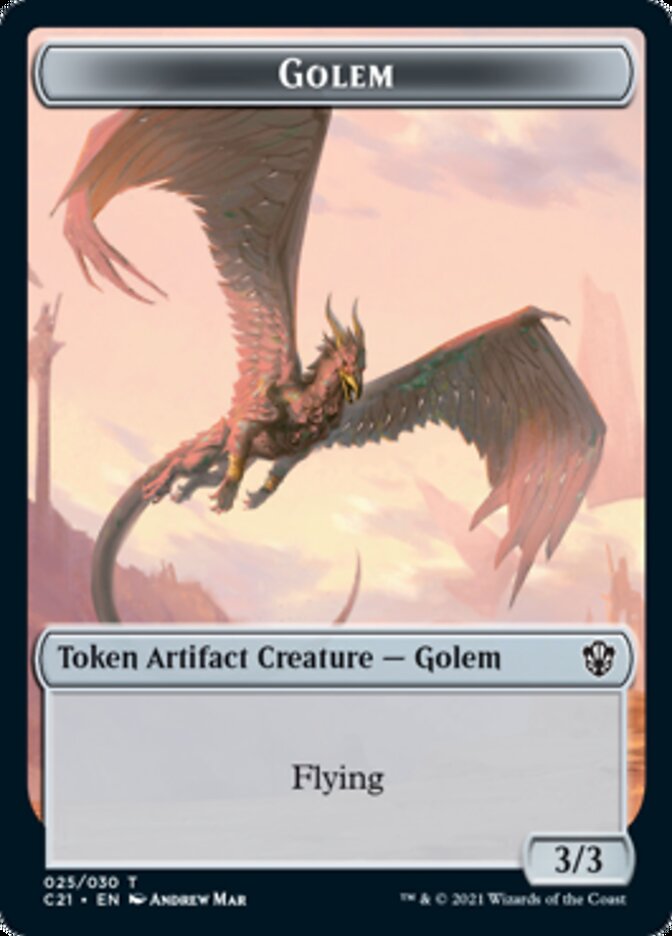 Golem (025) // Thopter Token [Commander 2021 Tokens] | Gate City Games LLC